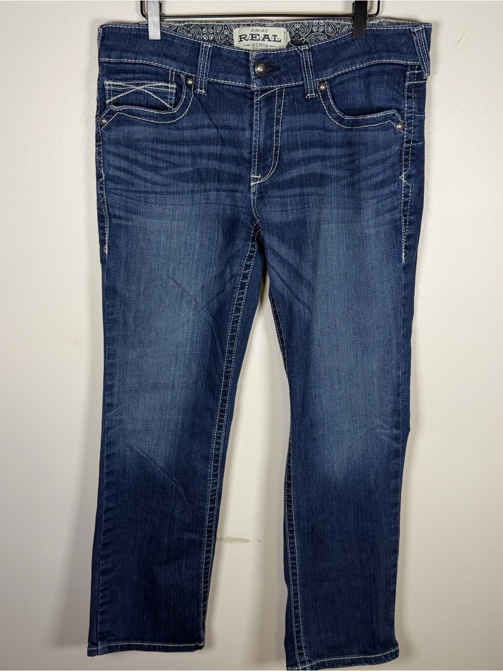 Ariat REAL Denim Women’s Boot Cut Jeans Medium Wash Stretch Size 32R Western
